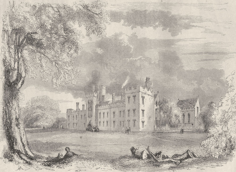KENT. Penshurst 1850 old antique vintage print picture